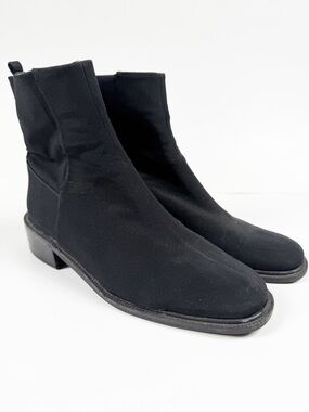 Stuart Weitzman Black Suede Ankle Boots Size 8